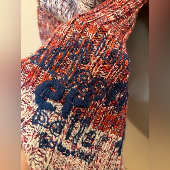 Desigual Chunky Multicolor Knit Y2K Style Turtleneck Long Sleeve Sweater Top - Picture 5 of 13